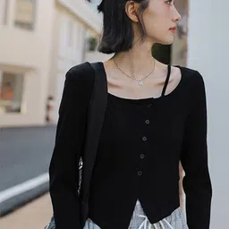 StyleCast Black Scoop Neck Top-picture-30