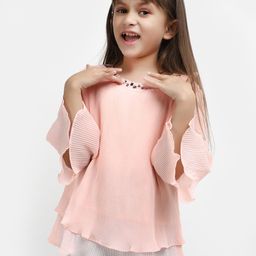 V-Mart Girls Embellished Bell Sleeves Georgette Top-image-52