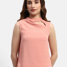 Madame Self Design Choker Neck Top-image-6