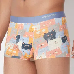 UnderJeans by Spykar Men Printed Outer Elastic Trunk UJNRPTSI102ORANGE_2 image 4