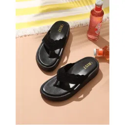 GNIST Flatform Black Wedges Heels-picture-20