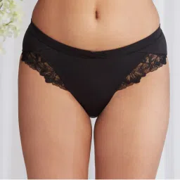 Nykd by Nykaa V Cut Lace Hipster Panty - Nyp343 Black-picture-33