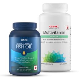 GNC Triple Strength Fish Oil & Women's Multivitamin 50 Plus Combo,  2 Piece(s)/Pack -11