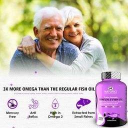 Naturyz Triple Strength Omega 3 Fish Oil 60 Softgels & Triple Strength Omega 3 Fish Oil  with Vitamin D Vanilla 60 Softgels Combo,  2 Piece(s)/Pack  image 2