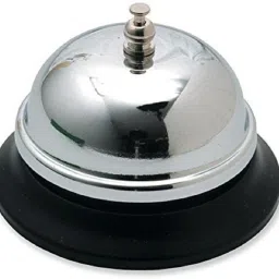 set of 1 Reception Call Bell Ring, Desk Bell Offers up The Classic Sound. (Silver) Demonstration Bell-24