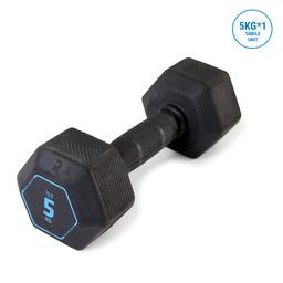 5 kg Cross Training and Weight Training Hexagonal Dumbbell - Black-10