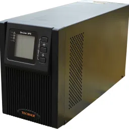 Techser TPS SERIES 1KVA ONLINE UPS 36V 230 V Online/double-conversion Tower Model UPS with Overload Protection with Digital Display 3 Outlet Plugs-12