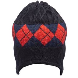 513 Men Black & Orange Colourblocked Beanie-image-46