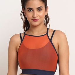 EROTISSCH Colourblocked Removable Padded Workout Bra-picture-21
