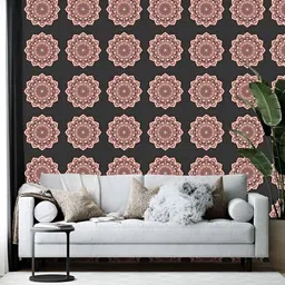 Wallpics Grey & Beige Printed Self Adhesive Wall Sticker-image-82