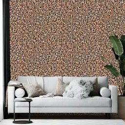 Wallpics Grey & Brown Abstract Printed Self-Adhesive Wallpaper-11