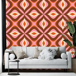 Wallpics Pink & Brown Printed Self-Adhesive Wall Sticker-image-83
