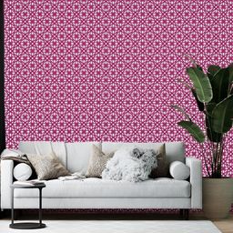 Wallpics Pink & White Floral Printed Self Adhesive Wall Sticker-image-56