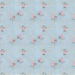 Asian royal  Blue & Pink Floral Printed Self Adhesive Waterproof Wall Sticker-image-87