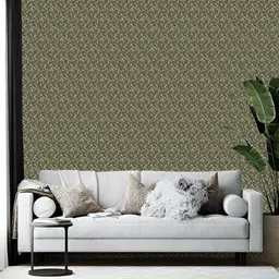 Wallpics Green & Grey Abstract Printed Self-Adhesive Wall Sticker-0