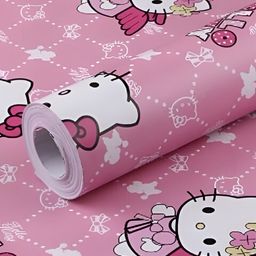 Aura Pink Cartoon Characters Self Adhesive Wall Sticker-image-29