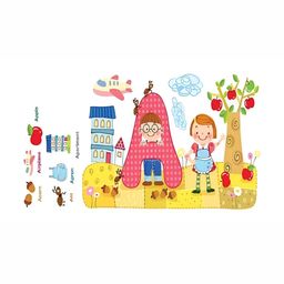 Asian royal Pink & Yellow Printed Self-Adhesive Wall Sticker-image-108