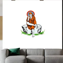 Wallpics Orange-Coloured Printed Water-Proof Wall Sticker-17