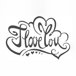 Wallpics White & Black I Love You Printed Waterproof Wall Sticker-image-63