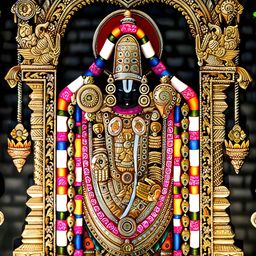 Wallpics Black & Beige Balaji Printed Waterproof Wall Sticker-image-71