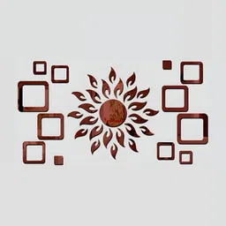 Wall1ders Brown 12 Pieces Acrylic Wall Stickers-image-99