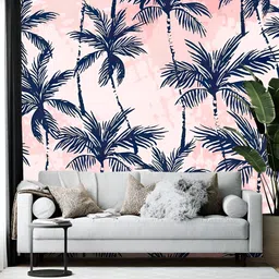 Wallpics Navy Blue & Rose Pink Printed Self-Adhesive Wallpaper-picture-19