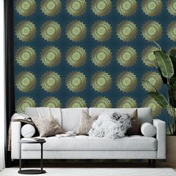 Wallpics Teal Blue & Green Printed Self-Adhesive Wall Sticker-18