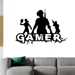 Wallpics White & Black Gamer Printed Waterproof Wall Sticker-image-16