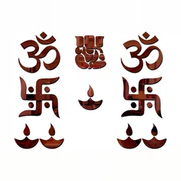 Wall1ders Brown 10 Pieces Religious Acrylic Wall Stickers-14