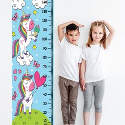 WENS Kids Multicoloured Unicorn Height Chart Vinyl Wall Sticker-23