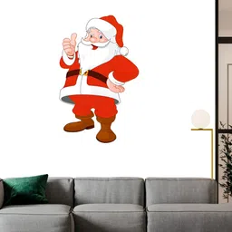 Wallpics Red & White Printed Waterproof Self-Adhesive Wall Sticker-11
