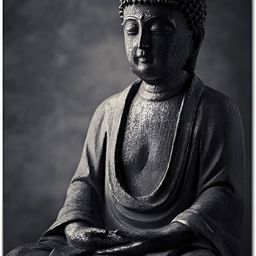 Wallpics Black Buddha Printed Self-Adhesive Wallpaper-image-61