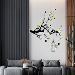 Wallpics Black & Green Printed Waterproof Self-Adhesive Wall Sticker-28