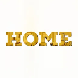 Wall1ders Gold Toned Home 3D Mirror Wall Sticker-40