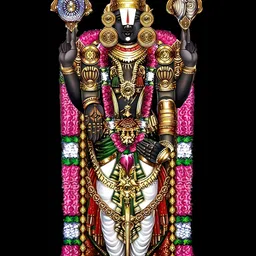 Wallpics Pink & Black Lord Balaji Printed Waterproof Wall Sticker-19