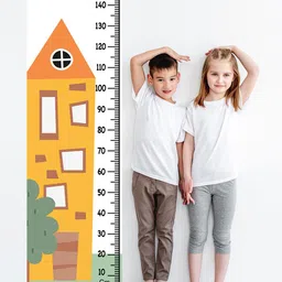 WENS Kids Multicoloured Dream House Height Chart Vinyl Wall Sticker-image-81