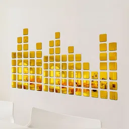 Wall1ders 100 Pieces Square-shaped Acrylic Wall Stickers-8