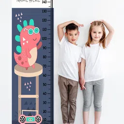 WENS Kids Multicoloured Music Lover Dino Height Chart Vinyl Wall Sticker-image-85