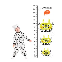 WENS White & Yellow Monster Height Measurement Removable Wall Sticker-image-56