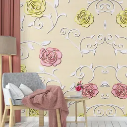 Dakshya Industries Floral Printed Adhesive Wall Sticker-image-33