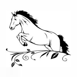 Wallpics White & Black Horse Printed Water Resistant Wall Sticker-image-68