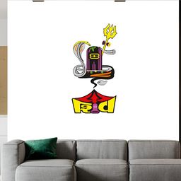 Wallpics Black & Yellow Printed Waterproof Self-Adhesive Wall Sticker-25