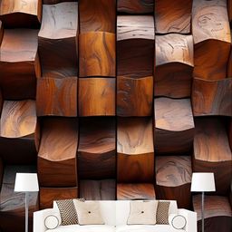 Aura Brown Abstract Printed Self Adhesive Wall Sticker-image-27