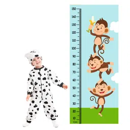 WENS Dancing Monkeys Height Measurement Removable Wall Sticker-image-92