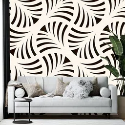 Wallpics White & Black Abstract Printed Self-Adhesive Wallpaper-picture-58