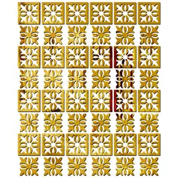 Wall1ders Yellow 48Pcs Abstract Attractive Pattern Mirror Wall Stickers-image-10