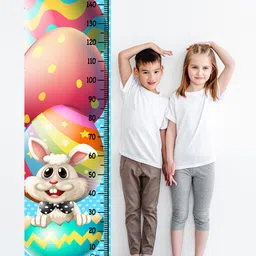 WENS Kids Multicoloured Bunny Rabbit Height Chart Vinyl Wall Sticker-0