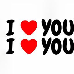 Wallpics White & Black I Love You Printed Waterproof Wall Sticker-image-96