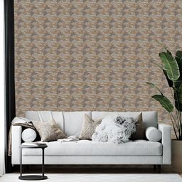 Wallpics Brown & Grey Abstract Printed Self-Adhesive Wallpaper-11