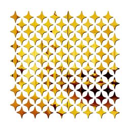 Wall1ders 100 pcs Metallic Toned Star-patterned Mirror Wall Stickers-13